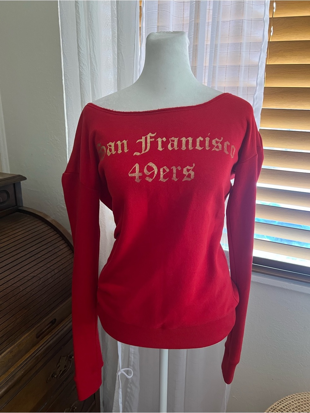 San Francisco 49ers sweater from victorias secret, red with gold lettering